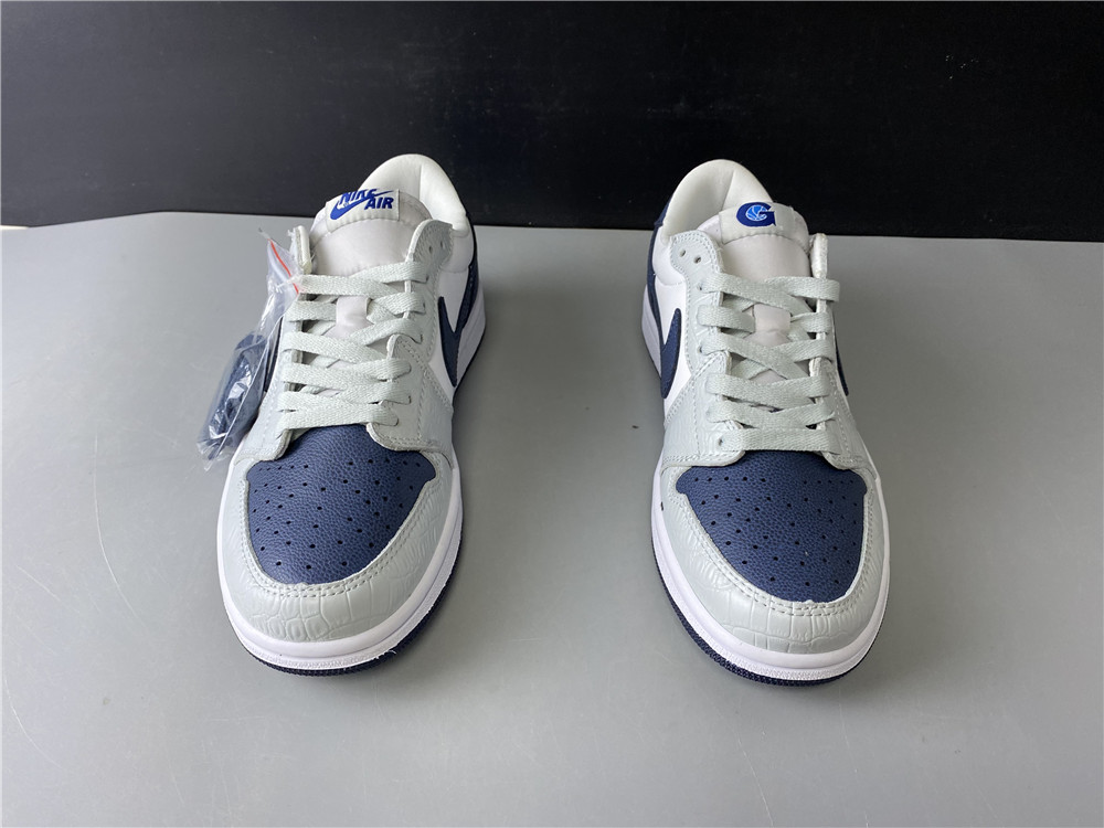 Jordan1 White gray dark blue CW8576-200