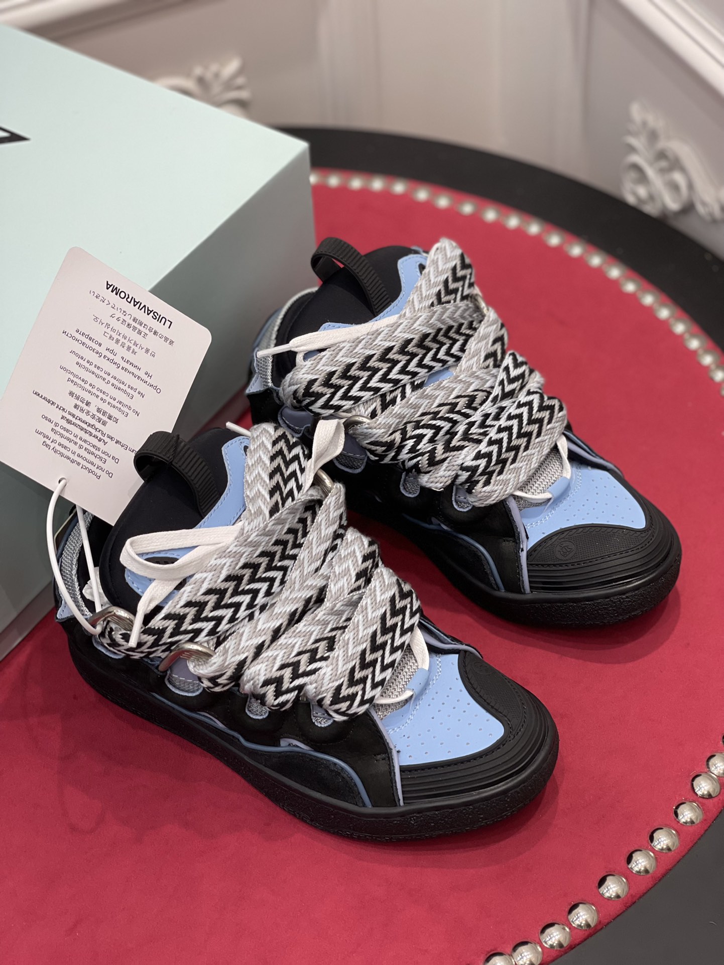 Lanvon Leather Curb Black Light Blue FM-SKRK11-DWSL-P22