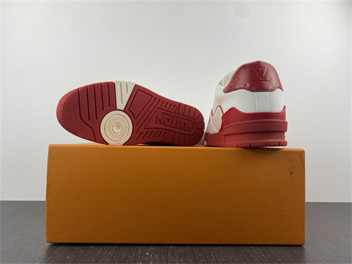 Luis Vitton Trainer White Red Signature 1AAGZO