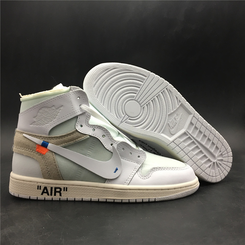 OFF-WHITE x Air Jordan 1 “White” AQ0818-100