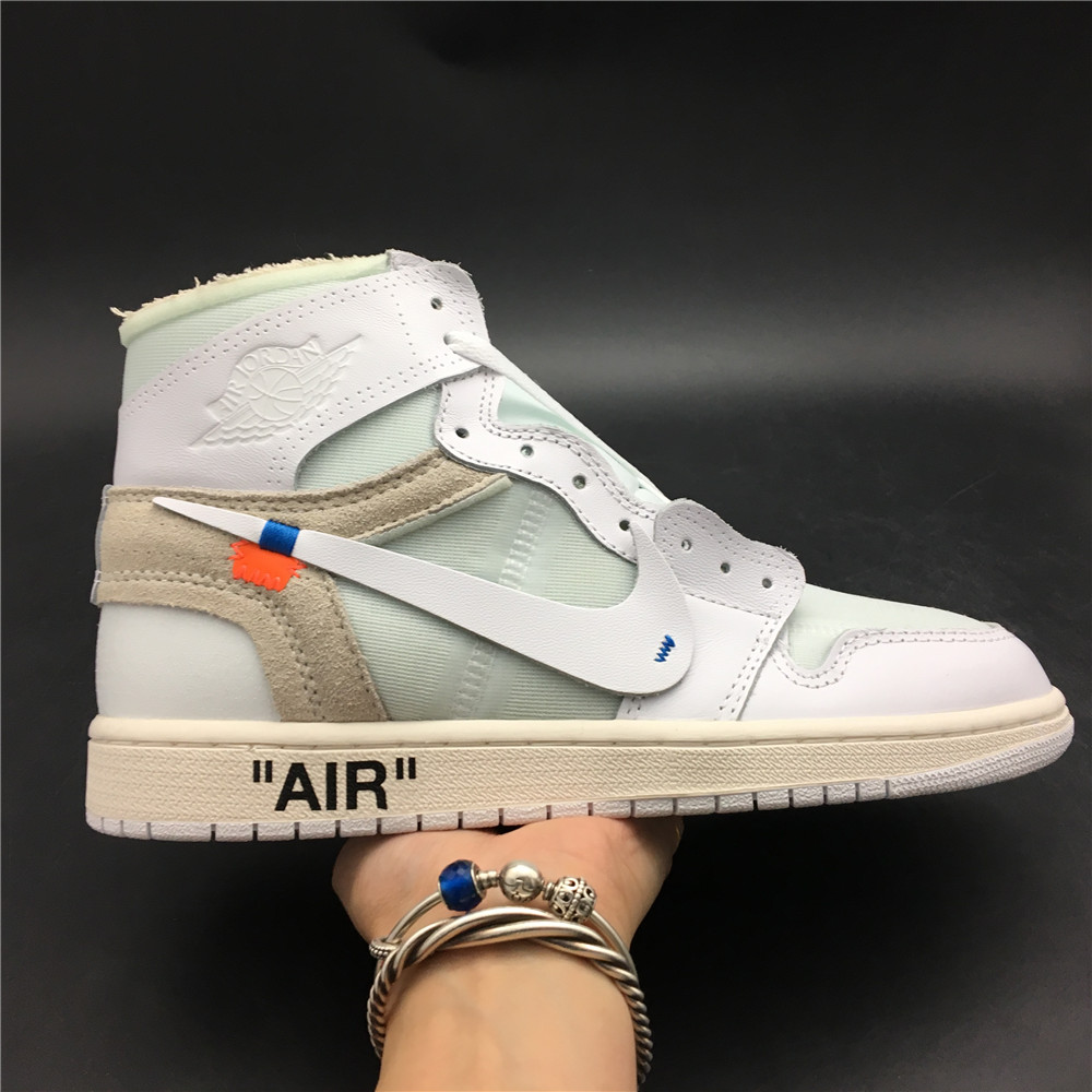 OFF-WHITE x Air Jordan 1 “White” AQ0818-100