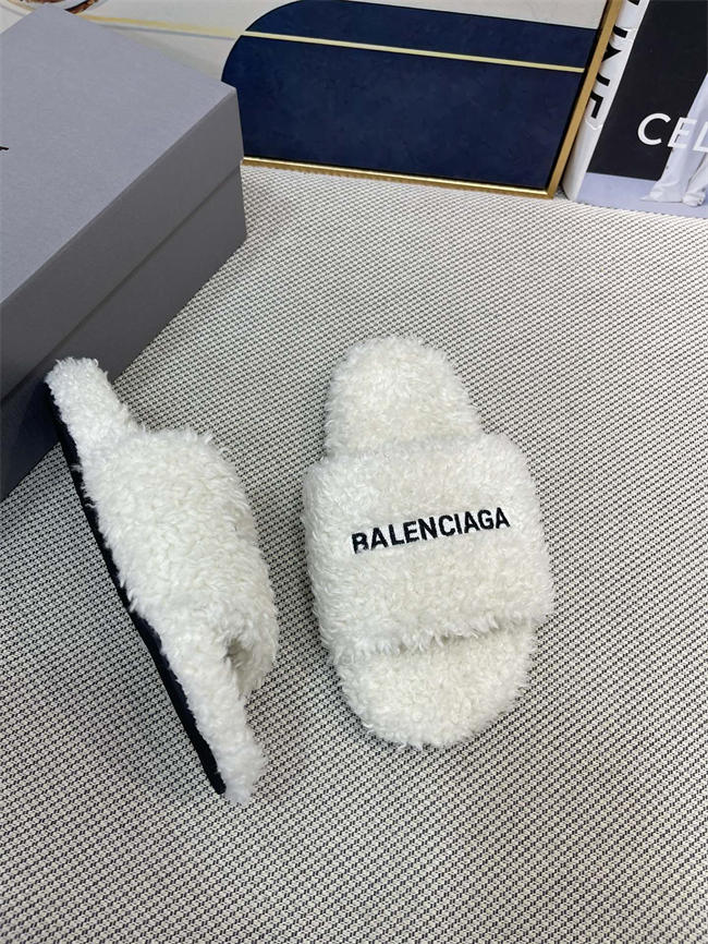 Balenciaga Furry Slide Sandal