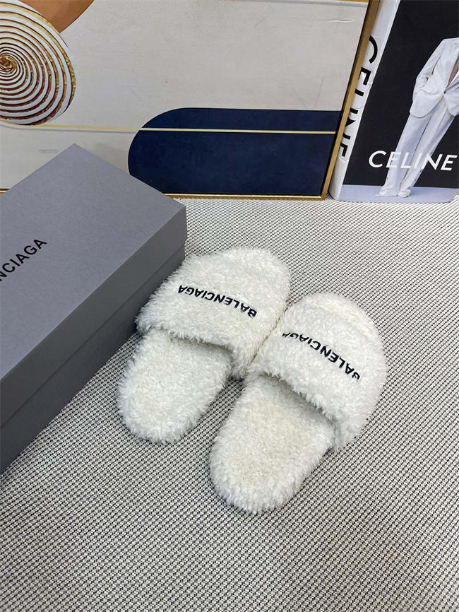 Balenciaga Furry Slide Sandal