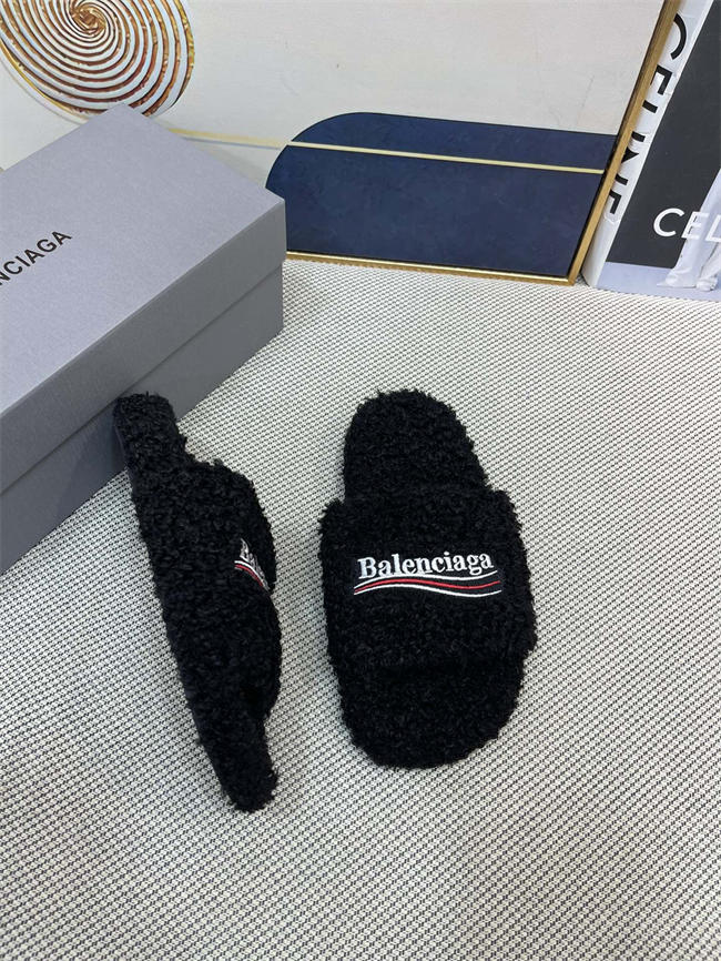 Balenciaga Furry Slide Sandal