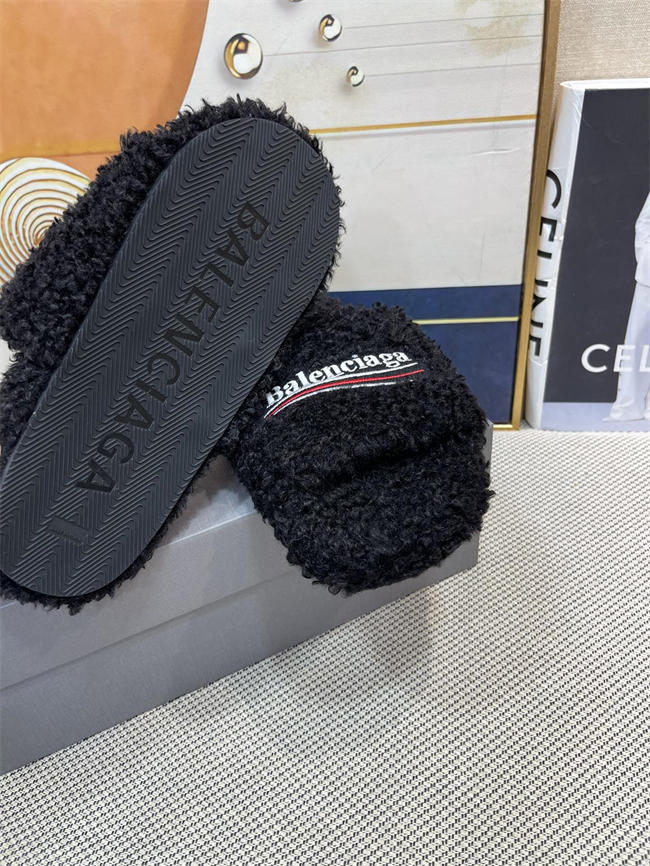 Balenciaga Furry Slide Sandal