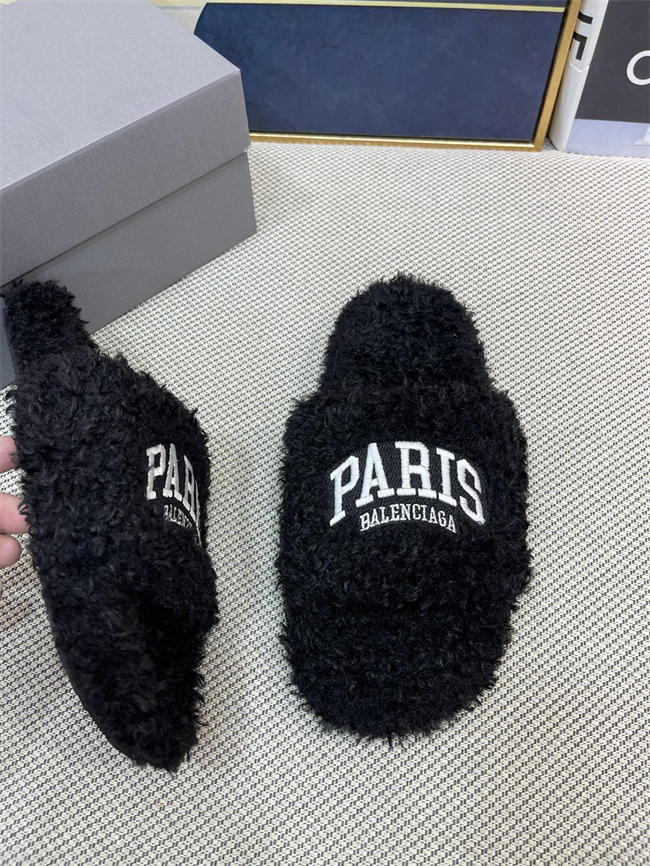 Balenciaga Furry Slide Sandal