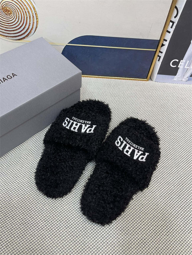 Balenciaga Furry Slide Sandal