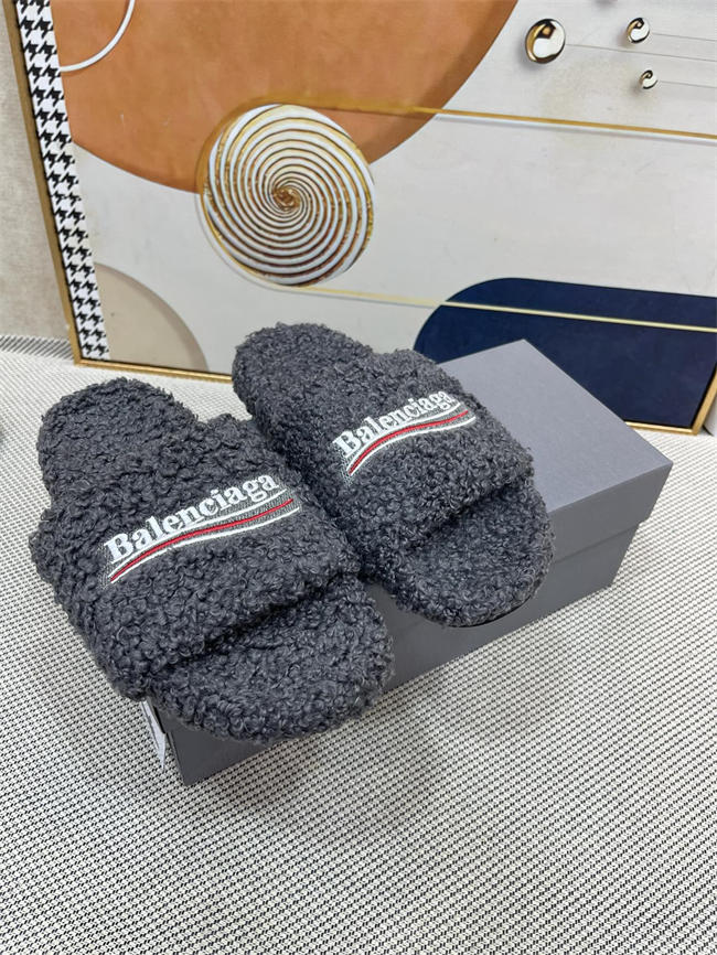 Balenciaga Furry Slide Sandal