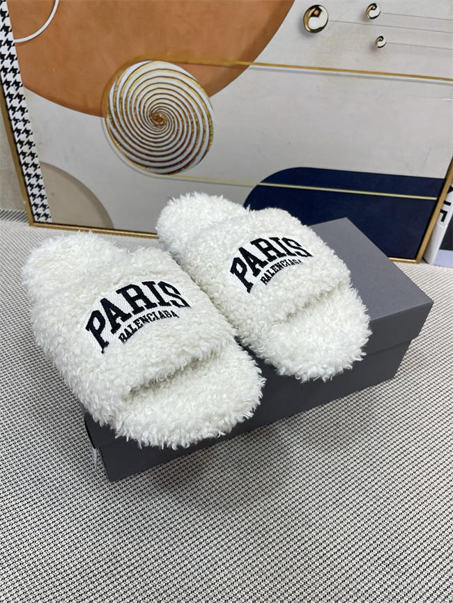 Balenciaga Furry Slide Sandal
