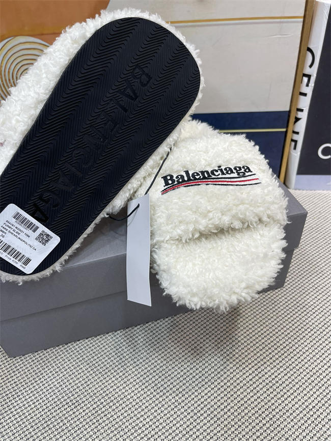 Balenciaga Furry Slide Sandal